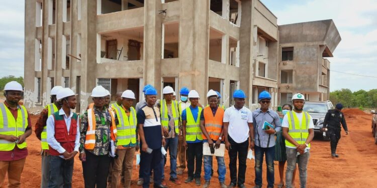 Parliamentary Select Committee on Local Government Inspects GHc17m SRCC Administration Block Construction At Damongo
