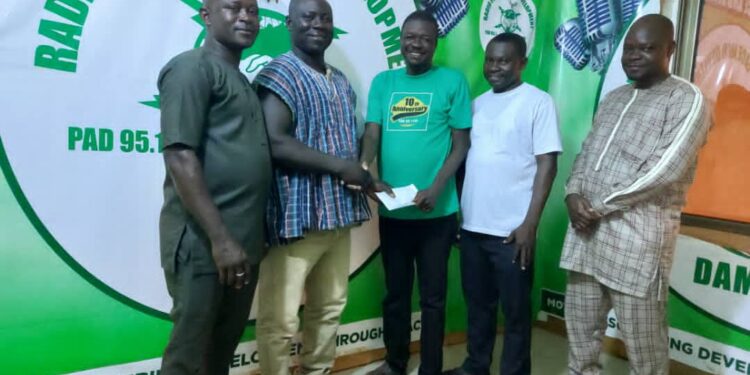 Damongo MP Supports PAD FM (95.1) with 10,000 Ghana Cedis Ghana