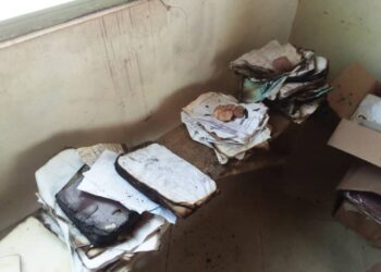 Fire Guts Administration Block of St. Josephs Health Centre at Kalba