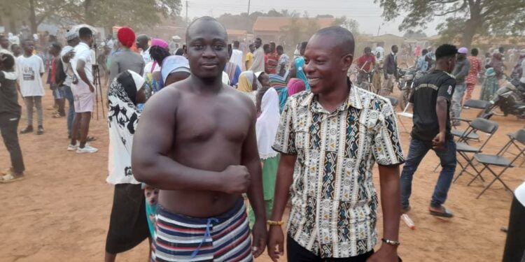 Kafaba wins the battle to represent East Gonja in the Shea Tree Traditional Wrestling Competition