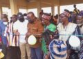 Abu Jinapor commissions a community market for the people of Canteen
