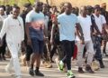 Mp for Damongo Embark On Health Walk with Security services at Damongo