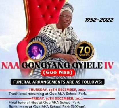 Upper West Reg: Guo Naa Gongyang Gyiele IV Laid To Rest