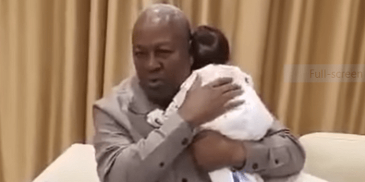 Ex president John Mahama welcomes grandchild Alyazia