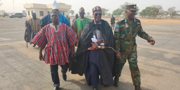 Buipewura Jinapor II leads delegation to Ghana’s presidency to officially announce death of late Yagbonwura Tuntumba II