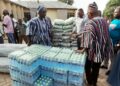 Abu Jinapor supports funeral of Late Yagbonwura Tuntumba Boresa ( I ) with food items, 50 bags of Rice, a bull and Ghc 50,000 Cash.