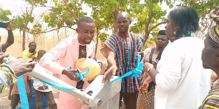 Canteen Assemblyman secures high yielding borehole from prophetess for his people at Frafra number four