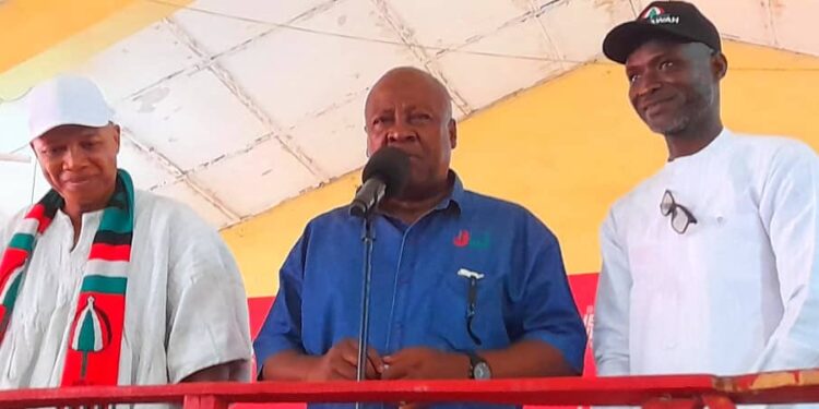 Mahama Urges Unity in Damongo as party goes to polls to elect presidential and parliamentary candidates.