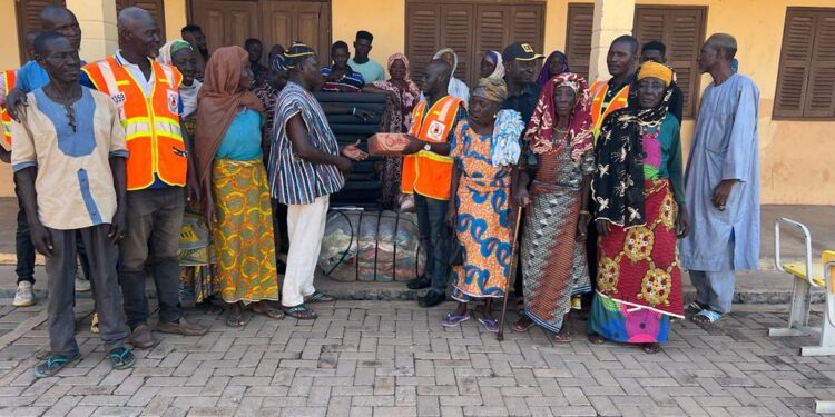 West Gonja NADMO Supports Busunu Flood Victims with relief items