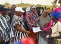 The SOCO Project:Hon Adam Eliasu hands over sites for the construction and completion of four [4] projects in the north Gonja district