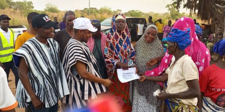 The SOCO Project:Hon Adam Eliasu hands over sites for the construction and completion of four [4] projects in the north Gonja district