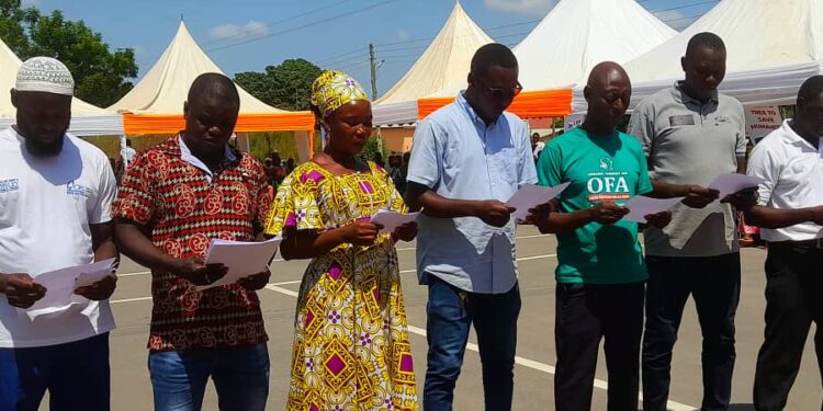 World Vision EU LEAN Project launches executive committee of the Landscape Management Board (LMB), along with community fire volunteer squads and trained lead farmers in Damongo.