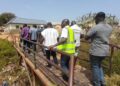 West Gonja MCE hands over Almanara aged old erosion gutter to Ashcal construction company Ltd.