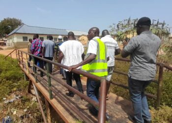 West Gonja MCE hands over Almanara aged old erosion gutter to Ashcal construction company Ltd.