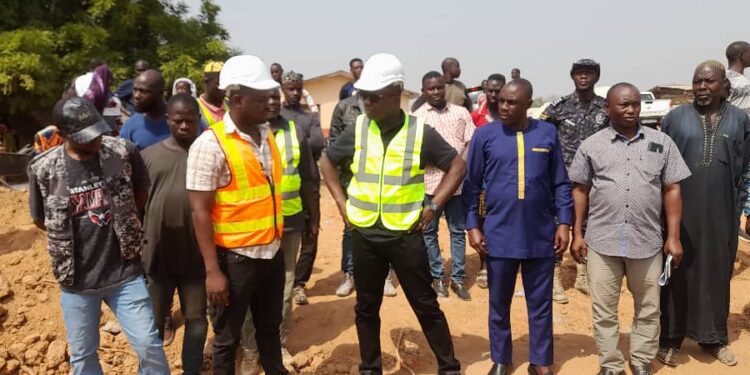 Progress Unveiled in Almanara Storm Drainage Project as MP Abu Jinapor Inspects Ongoing Works