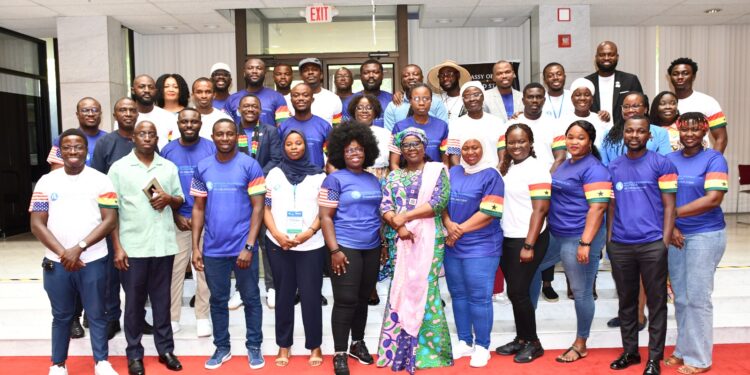 Mandela Washington Fellows pay courtesy call on Ghana’s ambassador to USA., Hajia Alima