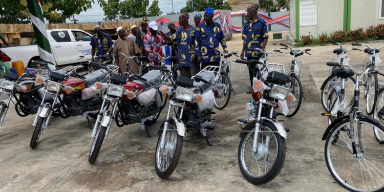 Damongo MP Samuel Abu Jinapor Donates Motorbikes and Bicycles to Pensioners