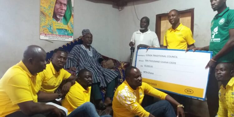 Damongo:MTN Ghana supports Overlord of Gonja with GHC10K for 2024 damba.