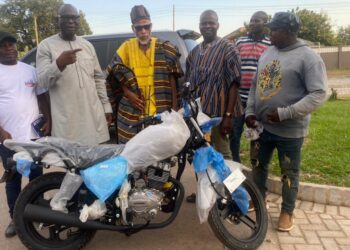 Gonjaland Youth Association Donates Brand New Motorbike to Kandiawura to Support His Traditional duties.