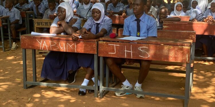 Yabum JHS beats Jakpa JHS in MTN Ghana’s Anti-Violence Debate in Damongo.