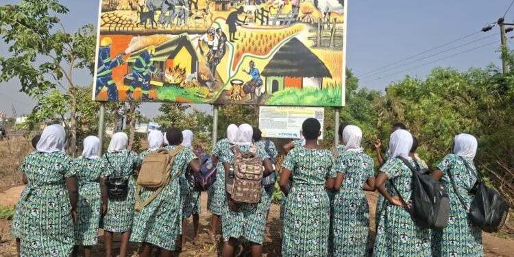 Students Take the Lead in Fire Safety as A Rocha Ghana Launches Dry-Season Sensitization Drive
