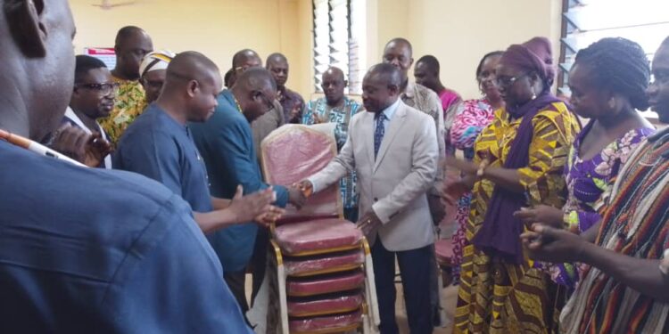 Damongo: COHBS Donates 40 Chairs to Equip Savannah Regional Education Office Conference Room