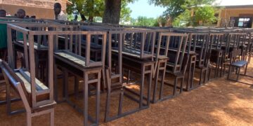 German Partners support Catholic Schools in Damongo with 300 Dual Desks and Borehole Rehabilitation