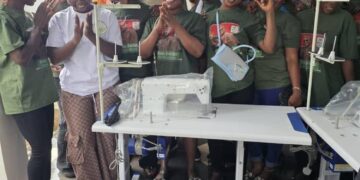 Women Empowerment: Adam Mutawakilu Donates 15 Industrial Sewing Machines to Women’s Group in Damongo
