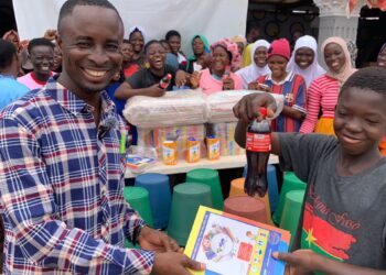 Hangaline Assemblyman Supports 85 BECE Graduates with Learning Materials, Buckets.