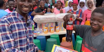 Hangaline Assemblyman Supports 85 BECE Graduates with Learning Materials, Buckets.