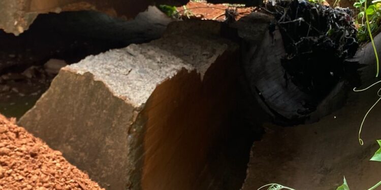 Hangaline Assemblyman calls for halt in Gravel hauling as Damongo Cemetery Road culvert Faces Imminent Collapse.